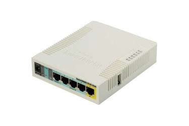 Wi-Fi роутер MikroTik RB951UI-2HND(600MHz CPU,128MB ОЗУ),белый
