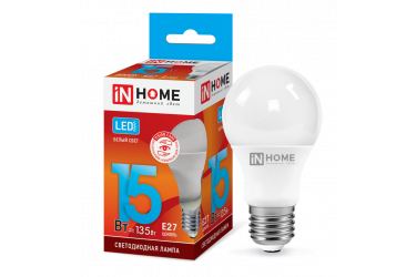 Лампа сд LED-A60-VC 15Вт 230В Е27 4000К 1350Лм IN HOME
