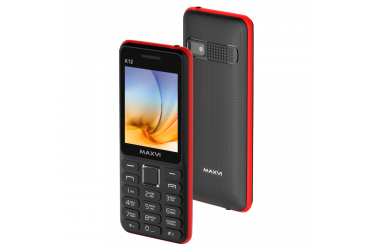 Мобильный телефон Maxvi K12 black-red