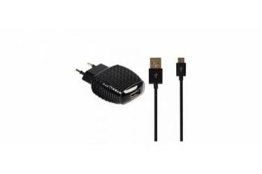 СЗУ Smartbuy NOVA MKII, вых.ток 2.1А, 1USB + кабель MicroUSB, черное