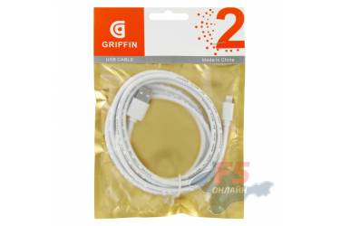 Кабель USB Griffin Lightning для iPhone 5/6 2m (в пакете)