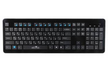 Клавиатура Оклик 870S черный USB беспроводная slim Multimedia (плохая упаковка)