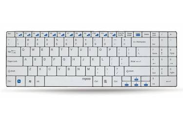 Клавиатура Rapoo E9070 белый USB беспроводная slim Multimedia