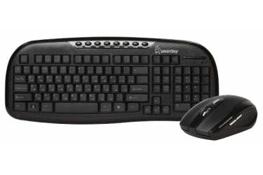 Комплект клавиатура+мышь Smartbuy Wireless 205507AG черный