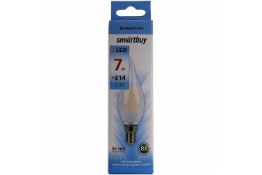 Светодиодная (LED) Лампа FIL (матовая) Свеча на ветру Smartbuy-C37-07W/4000/E14
