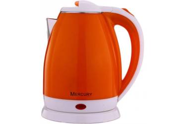 Чайник электрический Mercury MC - 6726 оранжевый 2,0 л. 2000 Вт 2я колба(снаружи пласт,внутри мет)