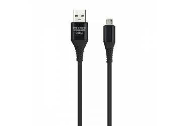 Кабель USB Smartbuy Micro кабель в резин. оплетке Gear, 1м. мет.након., <2А, черн