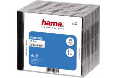Коробка Hama H-44746 Jewel для 1 CD 10 шт. прозрачный/черный (плохая упаковка)