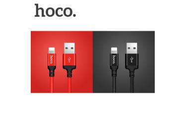 Кабель USB Hoco X14i Times speed Lightning (красно-черный)