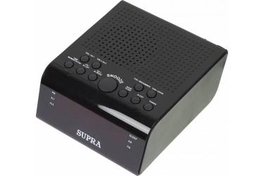Радиобудильник Supra SA-44FM черный LCD подсв:красная часы:цифровые AM/FM