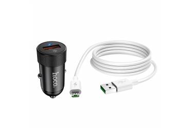 АЗУ Hoco Z32A Flash power Fully compatible car charger set (Micro 7pin) black