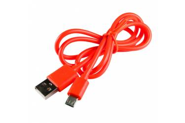 Кабель Gal micro USB 1m красный витой 
