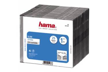 Коробка Hama на 1CD/DVD H-51167 Slim Box прозрачный (упак.:25шт)