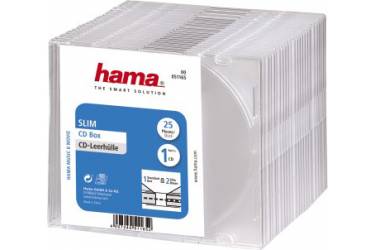 Коробка Hama H-51165 для 1 CD Slim 25 шт. прозрачный (плохая упаковка)