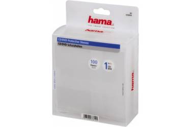 Конверт Hama на 1CD/DVD H-33810 прозрачный (упак.:100шт)