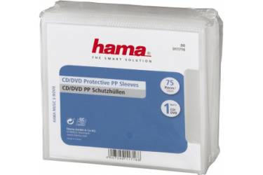 Конверт Hama на 1CD/DVD H-11716 прозрачный (упак.:75шт)