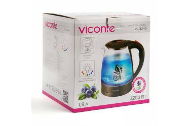 Чайник электрический VICONTE VC-3240 стекло 1,9л 2200Вт