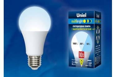 Лампа светодиодная Uniel LED-A60-10W/NW/E27/FR/MB три яркости