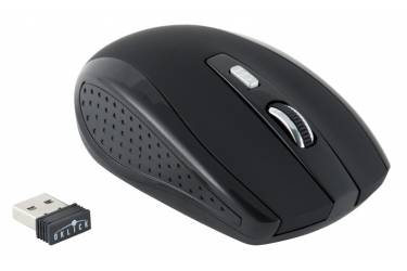 Мышь Оклик 455MW черный оптическая (1600dpi) беспроводная USB (5but) (плохая упаковка)