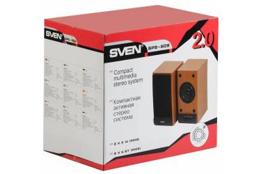 Компьютерная акустика Sven SPS-609  2.0, мощность 2х5 Вт(RMS), чёрный
