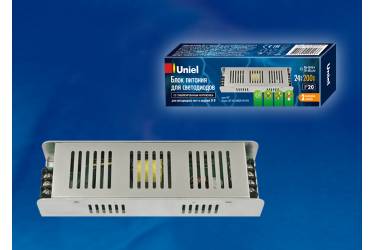 Блок питания для светодиодов Uniel UUET-VAS-200B20 24V IP20  металлический корпус, 200Вт, 24В, IP20
