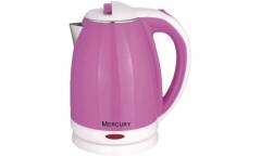 Чайник электрический Mercury MC - 6729 розовый 2,0 л. 2000Вт 2я колба(снаружи пласт,внутри мет)