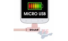 Кабель USB Krutoff micro U3-100m Cloth (1m) розовый