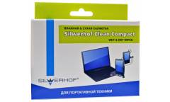 Салфетки Silwerhof для планшетов и смартфонов коробка 10шт сухих+10шт влажных (плохая упаковка)