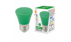 Лампа светодиодная Volpe COLOR LED-D45-1W/GREEN/E27/FR/С BELL колокольчик зеленый