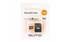 Карта памяти MicroSD Qumo 2GB adapter