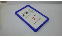 Универсальная силиконовая накладка на планшет 7 синий с подставкой