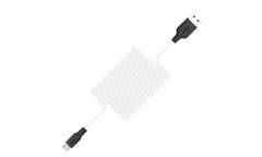 Кабель USB Hoco X21 Silicon Charning Cable Type C Black/White