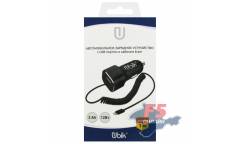 АЗУ Ubik UCP12L Lightning + USB, 2.4A (black)