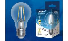 Светодиодная (LED) Лампа FIL (прозр. - ДИММЕР) Uniel LED-A60-12W/4000K/E27/CL/DIM