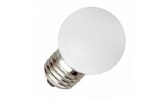 Лампа светодиодная FOTON_DECO GL45_1W/_WHITE_E27_снежно-белый  шар
