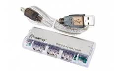 Аксессуар компьютерный Smartbuy USB - Xaб на 4 порта с магнитом белый (SBHA-6806-W)