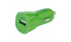 Автомобильный адаптер USB 1000 mAh, арт.009462 (Зеленый)