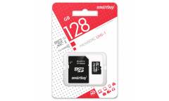 MicroSDXC флэш-накопитель 128GB Class 10 SmartBuy Cl10 U3 (SB128GBSDU3-01)