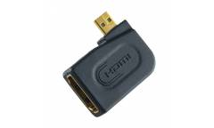 Переходник HDMI (а-f) - microHDMI (d-m) Perfeo угловой горизонтальный (пакет)