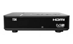 Ресивер DVB-T2 Сигнал T34 черный (плохая упаковка)