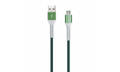 Кабель USB Smartbuy Apple 8 pin в TPE оплетке Flow3D, 1 м. мет.након. 2А, зеленый