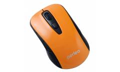mouse Perfeo Wireless "CLICK", 4 кн, DPI 1000-1600, USB, оранж