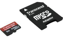 Карта памяти Transcend MicroSDHC 8GB Class 10 UHS-I (300x)+adapter