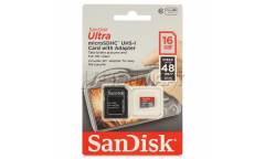 Карта памяти SanDisk MicroSDHC 16GB Class 10 UHS-I Ultra Imaging (48MB/s) + adapter