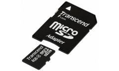 Карта памяти Transcend MicroSDHC 4GB Class 4+adapter