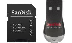 Картридер SanDisk, MicroSD, USB 2.0, Черный