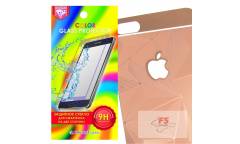 Защитное стекло цветное Krutoff Group для iPhone 6/6S на две стороны с 3D-рисунком (rose gold)