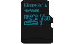 MicroSDHC флэш-накопитель 32GB Class 10 Kingston Canvas Go UHS-I U3 (90/45MB/s) + adapter