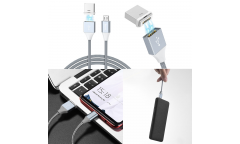 Кабель USB Hoco U40Bm Magnetic adsorption MicroUSB (серый)