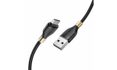 Кабель USB Hoco U92 Gold collar charging data cable for Lightning Black